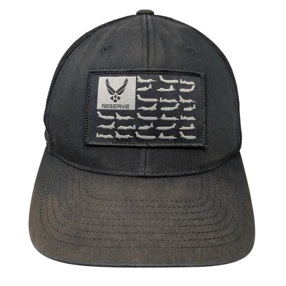 Reserve Fly Life Fitted Trucker Hat Black OS Adjustable Embroidered Flexfit - Picture 1 of 8
